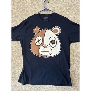 Imaginary Brand Men’s Blue Bear Graphic Teddy T Shirt Top Size XL